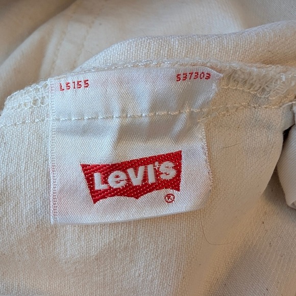 Levis 501 Original Butterfly High Rise Straight Leg Jeans Off White W27 L28 - Picture 11 of 14